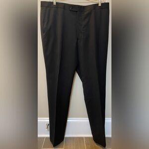 100% Wool Black Tuxedo Pants Waist Sz 41